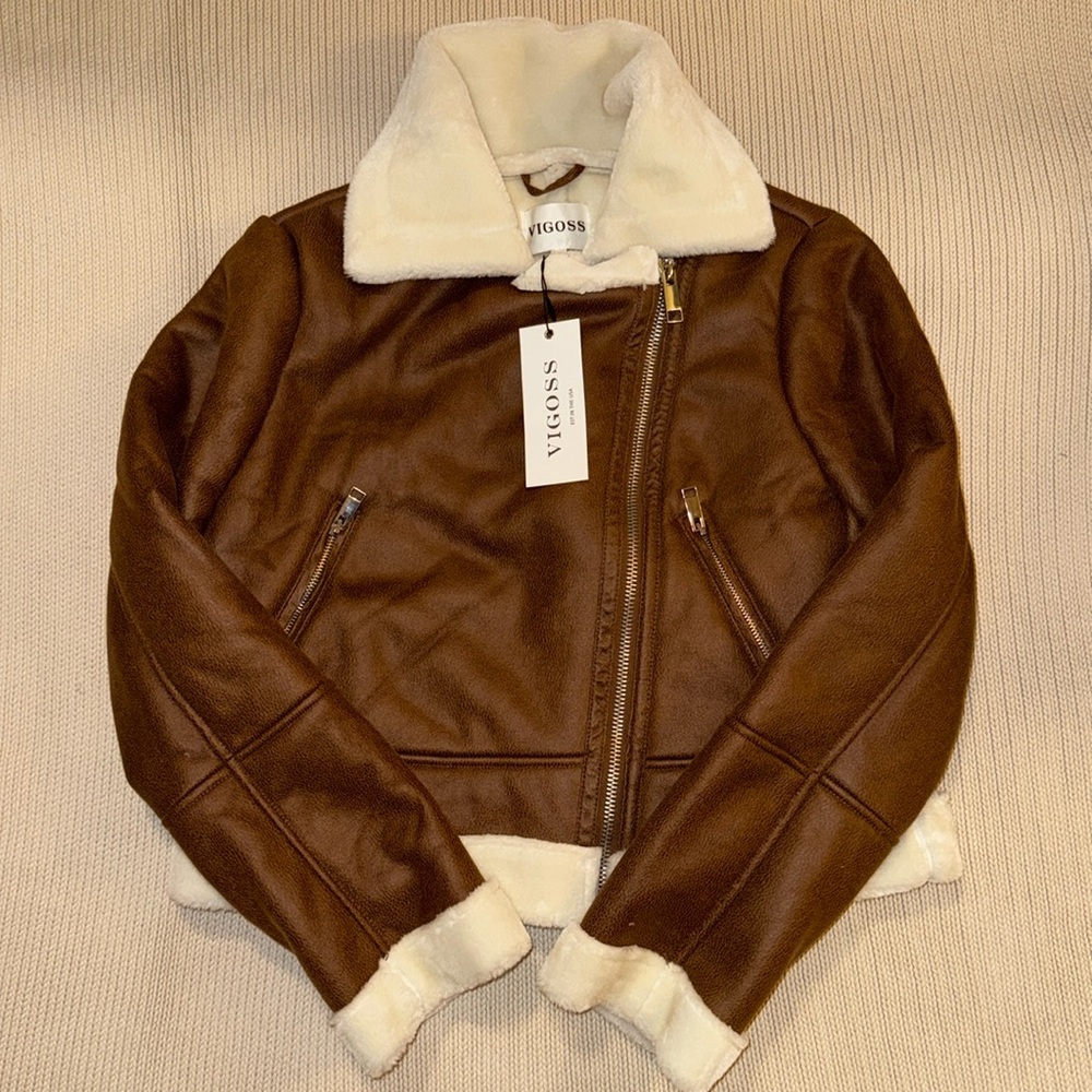 Vigoss Imitation Suede And Fuzzy Interior Jacket — NWT